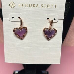 #48. Kendra Purple Heart Earrings-large